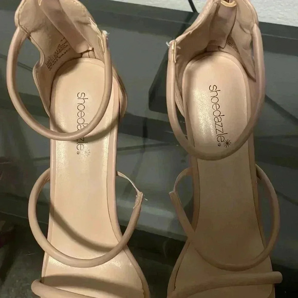 Shoedazzle Women's‎ Nude Strappy High Heel Size 9.5 - Picture 4 of 8